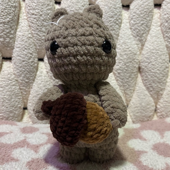 Crochet Squirrel with Acorn Plush - Picture 3 of 3